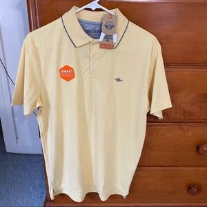 Dockers NWT Polo Pastel Yellow w/ Grey Accents